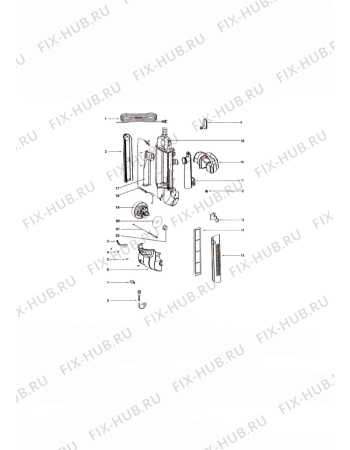 Взрыв-схема пылесоса Electrolux UK5600A - Схема узла Housing, motor, filters
